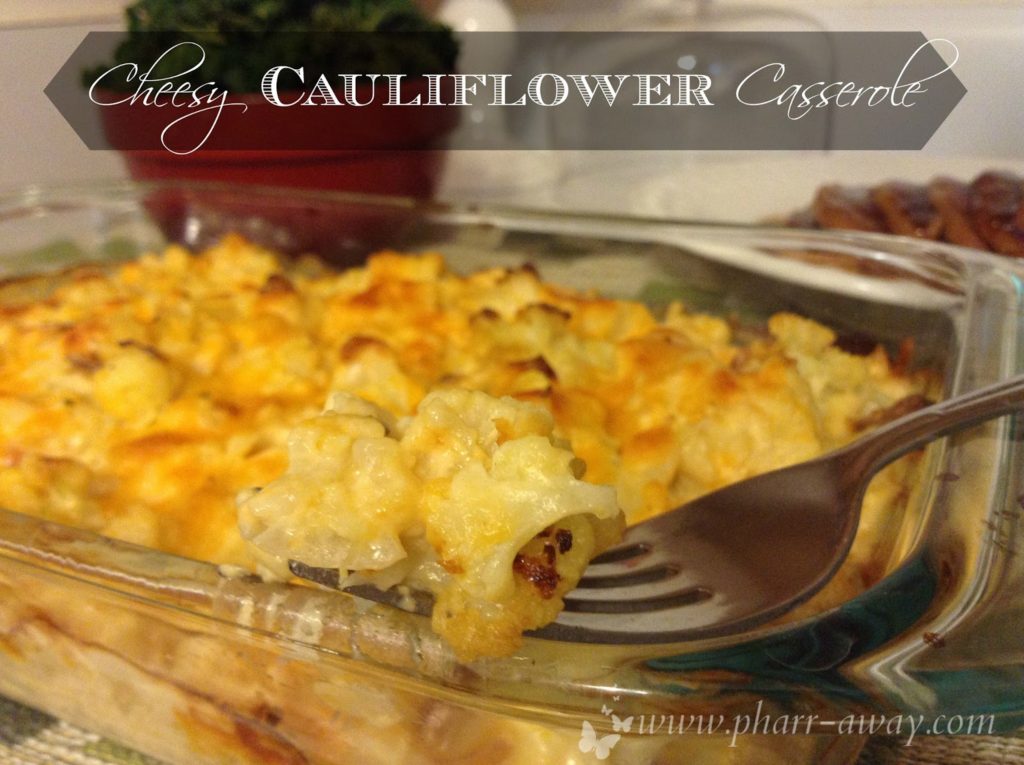 A dish that looks and tastes like macaroni and cheese but made with cauliflower.